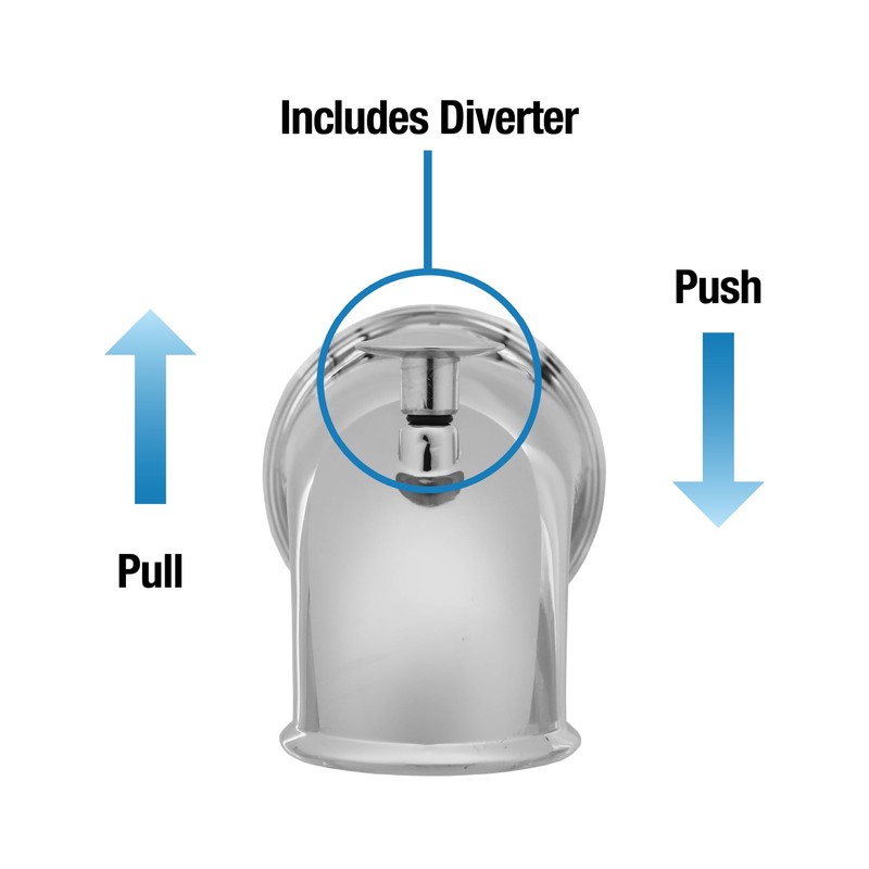 DANCO Decorative Bathtub Faucet Spout with Pull Up Diverter |