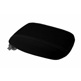 Unbranded Fits 2013-2016 Dodge Dart Carbon Fiber Console Lid Armrest Cover Black