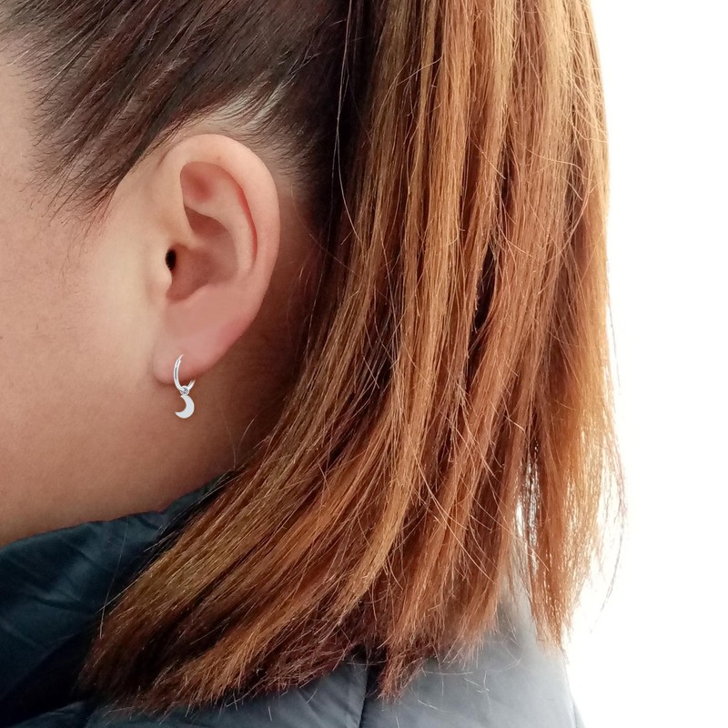 ENTREPLATA 925 Sterling Silver Hoop Earrings Pair of Sterling Silver