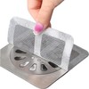 24pcs Disposable Shower Drain Cover 4"x4" Mesh Stickers, Anti-Clog Filter,