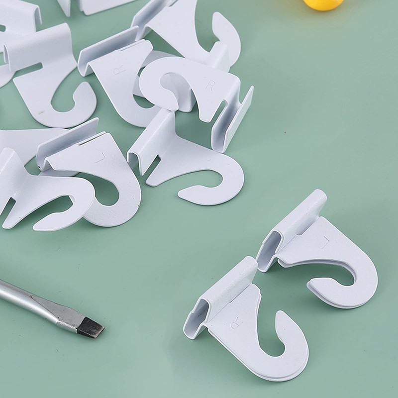 Gansita 15 Pair Drop Ceiling Hooks for Hanging, White Heavy