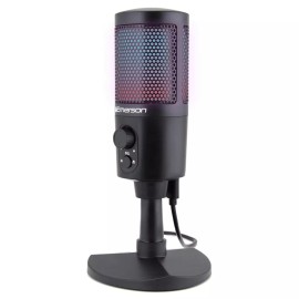 Emerson USB Gaming & Streaming Microphone with RGB Lighting and High Sample Rate