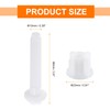 QUARKZMAN 4 Pieces Toilet Seat Hinge Screws White Universal Plastic