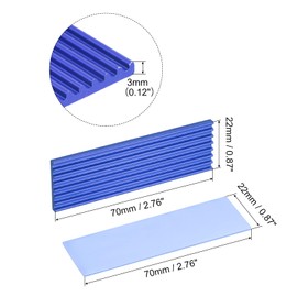 MECCANIXITY 1 Pack M.2 2280 Nvme SSD Heatsink Cooler Alloy Aluminum Heat Sink with Mounting Screws Screwdriver Kit,1mm,1.5mm Thermal Pad, for PC Laptop, Blue