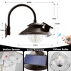SIEDiNLAR Solar Barn Light Outdoor 3 Modes 2 Lighting, Garage