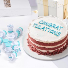 Cortador Ejector de Alfabeto Letras 36 Cortadores de Galletas Expulsor Numeros y 26 Letras