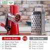 Geedel Rotary Cheese Grater, Kitchen Mandoline Vegetable Slicer with 3