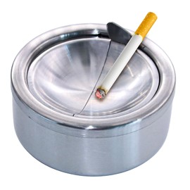 Ashtray with Lid, Portable Metal Box Smokeless Ashtray for Smokers,Flip Top Stainless Steel Ash Tray,Smell Proof Ashtrays for Patio Indoor Outdoor