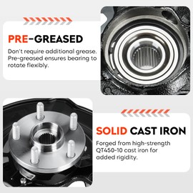 Front Steering Knuckle & Wheel Bearing Hub Assembly for Toyota Corolla 2009-2013 1.8L 2.4L, Matrix 2009-2013 1.8L, 698-381 698381 510070 FW188 WE60696, Left Driver Side