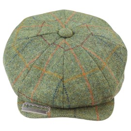 TruClothing.com Men's 8 Panels Razor Baker Boy Hat Wool Tweed Blinders Flat Cap, green shaver