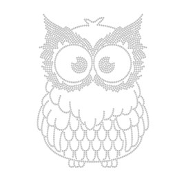 SUPERDANT Crystal Owl Hotfix Rhinestone Transfer Iron On Cute Animal Rhinestone Heat Transfer Decor Hotfix Sticker For DIY Craft T Shirt Clothing Hat Bag Sticker