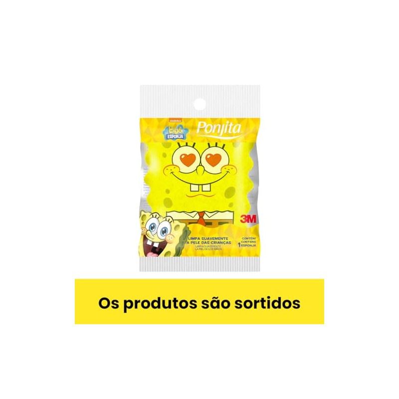 PONJITA 3M Esponja de Baño para Niños Bob Esponja Diseños