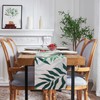 Table Runner Leaves Green Spring Summer Modern Polyester Linen Table