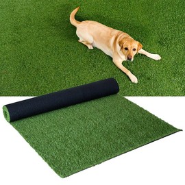 Fasward Artificial Grass Carpet Custom Size Turf Rug, 9x9 Feet Fake Grass Dog Turf with Drain Holes, Synthetic Lawn for Garden Yard Landscape