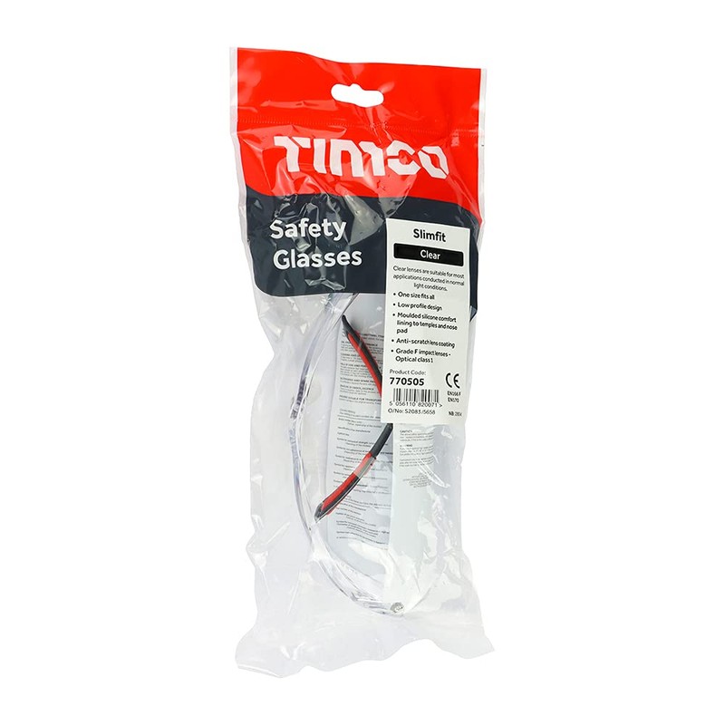 TIMCO Slimfit Safety Glasses - Ergonomically designed to give ultimate