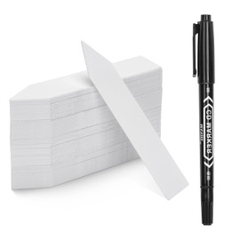 KINGLAKE KINGLAKE Plant Labels,Plastic Plant Labels 4 Inch,Plant Tags,100 Pcs Nursery Garden Labels Plant Markers for Outdoor Garden Waterproof,Plant Name Tags Garden Stake Tags White