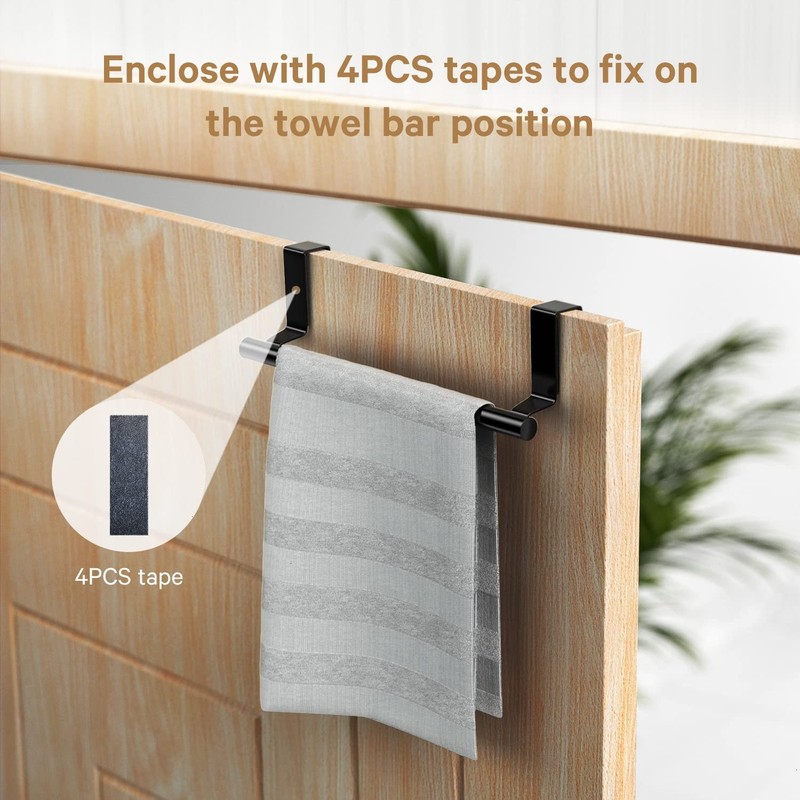 Stainless Steel Over Door Towel Rack Bar Holders for Universal