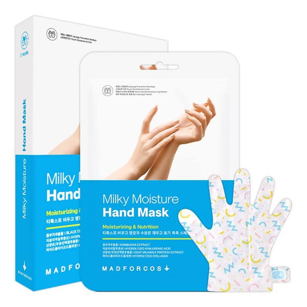 MADFORCOS Milky Moisturizing Hand Mask, 16 ml, 5 Pieces, Hand