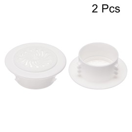 sourcing map Round Vent Cover, ABS Plastic Adjustable Air Vent Cover White for 2.4" - 2.8" Diameter Hole 2pcs