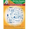 Flowers & Butterflies Aunt Martha's Hot Iron Embroidery Transfer