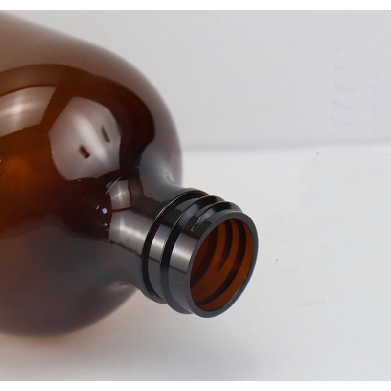 Empty Amber Plastic Pump Bottle Dispenser Leak Proof Shampoo Body