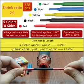 Mini Heat Gun + Heat Shrink Tubing Kit,300W 392°F Heat Gun for Shrink Tubing,Shrink Wrapping,Wire Connectors,Cable and Wire Shrink Wrap,Crafts Candle Making and Epoxy Resin Heating
