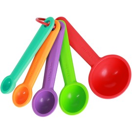 Silicone Measuring Spoons Set of 5, Assorted Colors