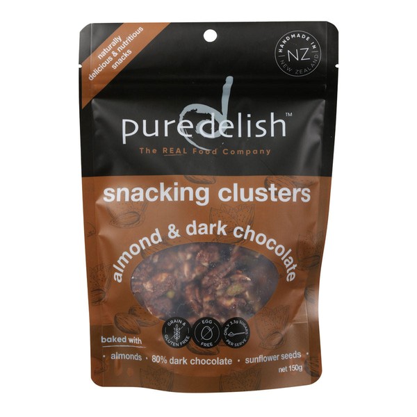 Pure Delish Almond & Dark Chocolate Snacking Clusters - 150gm