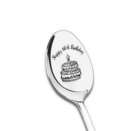 Happy 60th Birthday Gifts for Women Mom Nana Spoon Gifts for Dad Grandpa Uncle 60 Year Old Bday Gifts for Grandma Mother Aunt Gifts for Best Friends Him 60yr Gifts for Her Sister Spoon