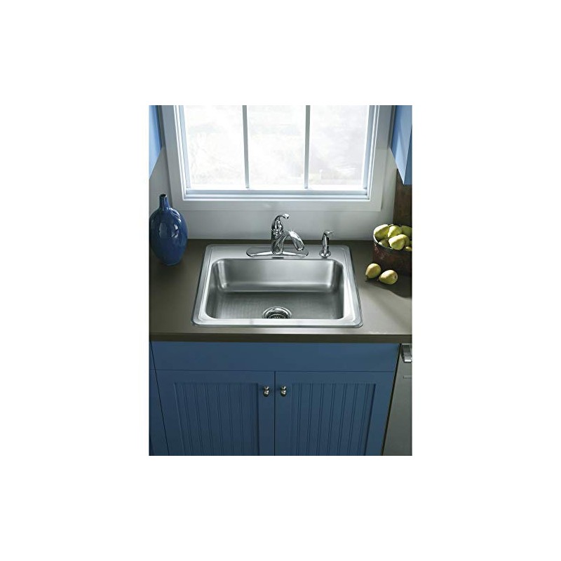 STERLING 14631-4-NA Middleton 25-inch by 22-inch Top-mount Single Bowl Kitchen