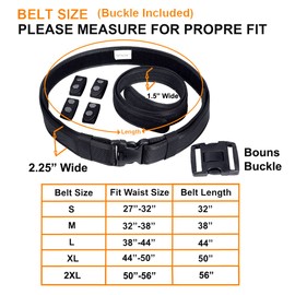 TAFTACFR Duty Belt for Law Enforcement Utility Security Military Police 2.25" Tactical Patrol Belt Set (Medium)