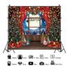 10x8ft Christmas Window Wonderland Large Backdrop Photography Snowy Winter Fireplace