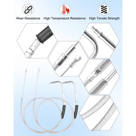 42in Throttle Idle Cable Set Replace 56579-02A Fit for Harley-Davidson FXST XL1996+ FXD FLT 1999-2017