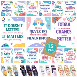 15 Boho Rainbow Classroom Decor - 11x14in Boho Class Decor, Boho Rainbow Classroom Theme Decor, Boho Classroom Decor, Inspirational Poster, Motivational Kid Posters Motivational Posters for Classroom