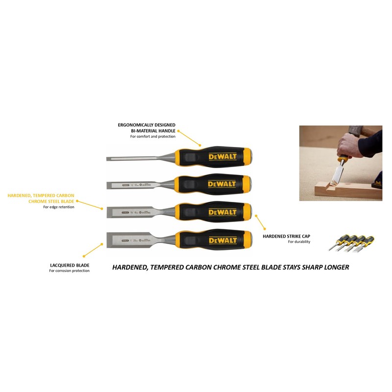 DWHT0-16063 Chisel Set of 4
