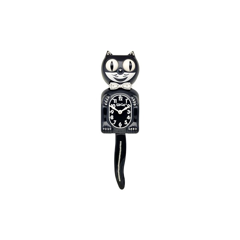 Kit Cat Klock Limited Black Crystals Jeweled Clock