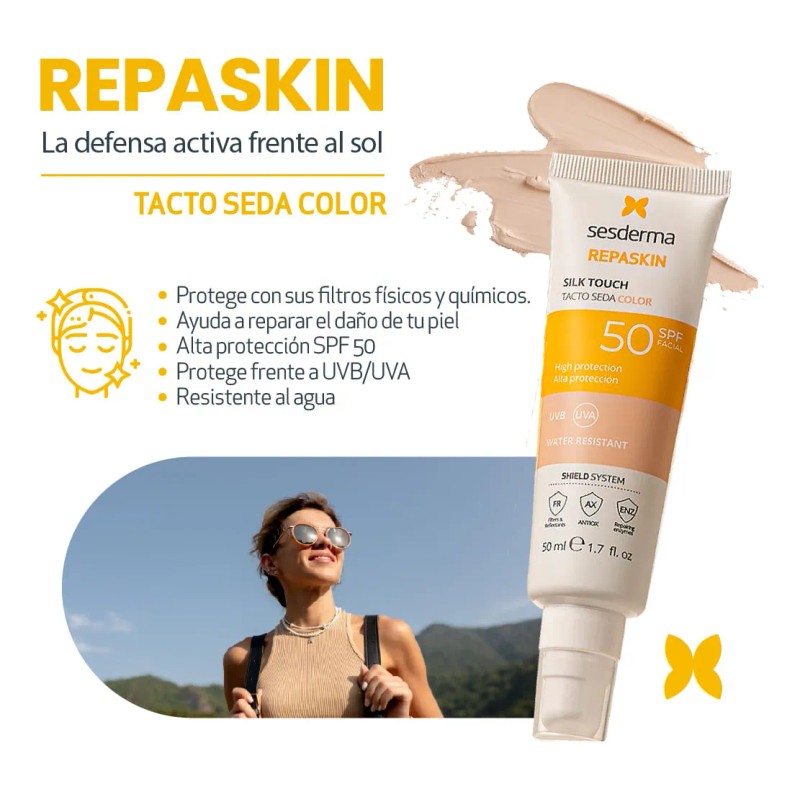 Repaskin Fotoprotector Tacto Seda - Sesderma Con Color