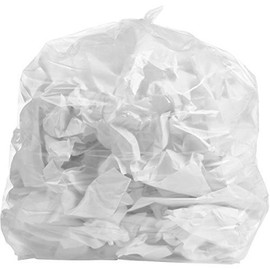 PlasticMill 40-45 Gallon Garbage Bags: Clear, 40x46, 1.2 Mil, 100 Bags.