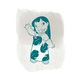 Cute Cartoon Girl Waving Blue Koala Kids Decor Wall Art Sticker Designs Vinyl Stickers for Home House Walls Rooms Windows Bedroom Decoration Size (12x12 inch)