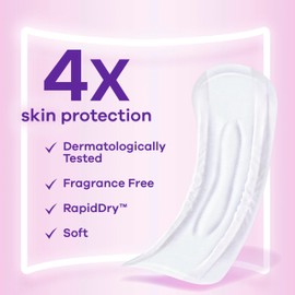 Always Discreet Incontinence Pads for Bladder Leaks Sensitive Skin Pads Moderate Absorbency, 57 Count (Packaging May Vary)