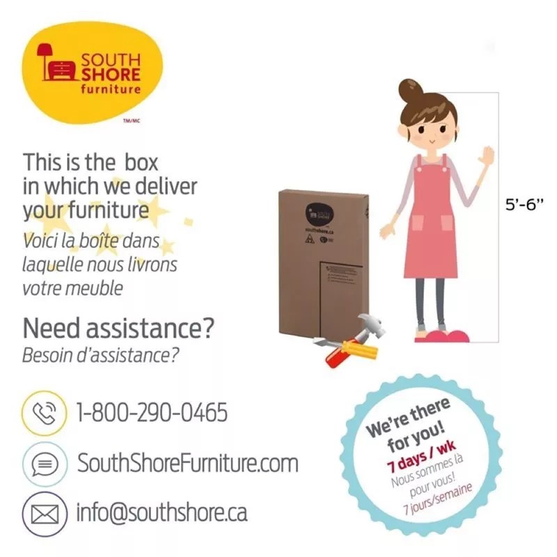 South Shore Aviron Nightstand in Blueberry