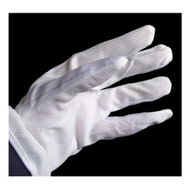 HAND ® 10 Pairs GL3 Non-Slip Work Gloves White Light Weight Gloves - Size Medium Stretchable