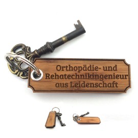 Mr. & Mrs. Panda Orthopaedic and Rehabilitation Engineer Keyring - Gift, Gift, Training, Engraving, Bag Pendant, Lucky Charm, brown