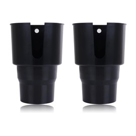 Elevon Car Cup Holder Expander,Large Size Notched Design Can Put Mugs, Can Accommodate Large Bottles Up to 3.8 Inches Wide, Suitable for Most Cars 2 Pack Black