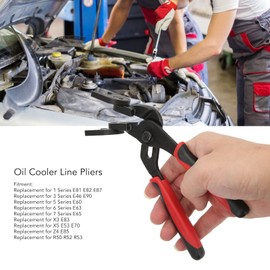 Power Steering Oil Cooler Line Pliers, Hose Clamp Plier Auto Repair Tool, Transmission Oil Cooler Line Pliers Anti Slip Ergonomic Replacement for 1 Series E81 E82 E87