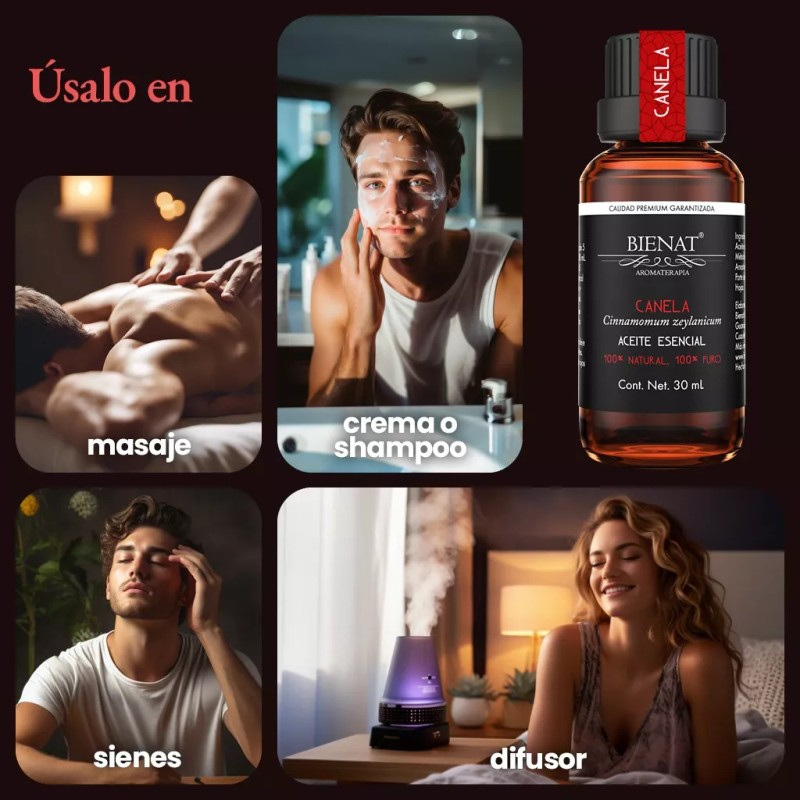 Bienat Aromaterapia Aceite Esencial De Canela 30 Ml 100% Natural