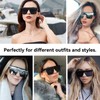 Dollger Square Oversized Sunglasses for Women Men Fashion Flat Top