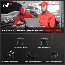 A-Premium Engine Motor Mount and Transmission Mount Set of 5 Compatible with Honda Accord 1998-2002 & Acura TL 1999-2003, V6 3.0L 3.2L, SOHC, Replace# 50810S0KA81, 50805S3VA81