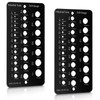 Fiada 2 Pcs Drill Bit Gauge 29 hole Black Stainless