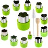 14 Pcs Fruit Vegetable Cookie Cutters Shapes Sets Stainless Steel